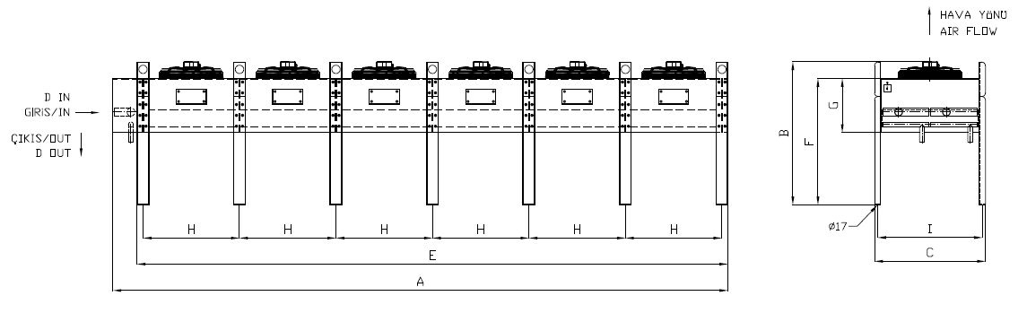 رسم الأبعاد للطراز KA/KB-663FD1-B08 C
