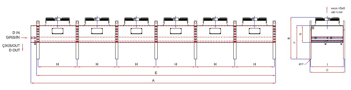 رسم الأبعاد للطراز KA/KB-680FD5-B01I C