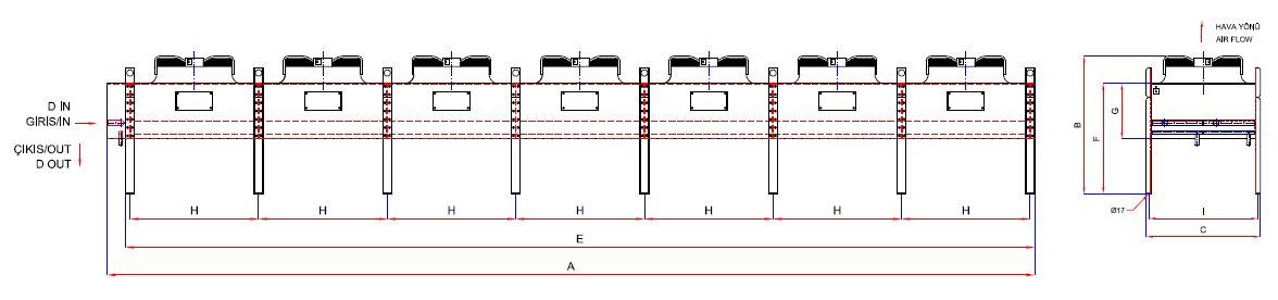 رسم الأبعاد للطراز KA/KB-780AB5-B01I C