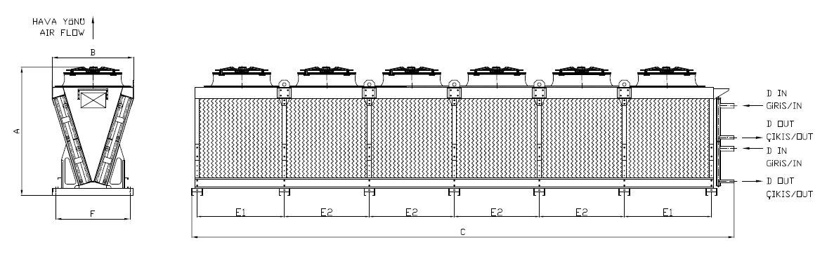 رسم الأبعاد للطراز KC-680AC1-B01 C