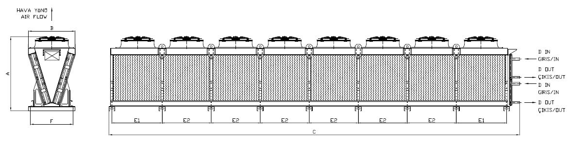 رسم الأبعاد للطراز KC-891CC5-B04 C