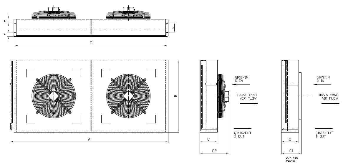 Dimension drawing of KT-235DD1-B01 C