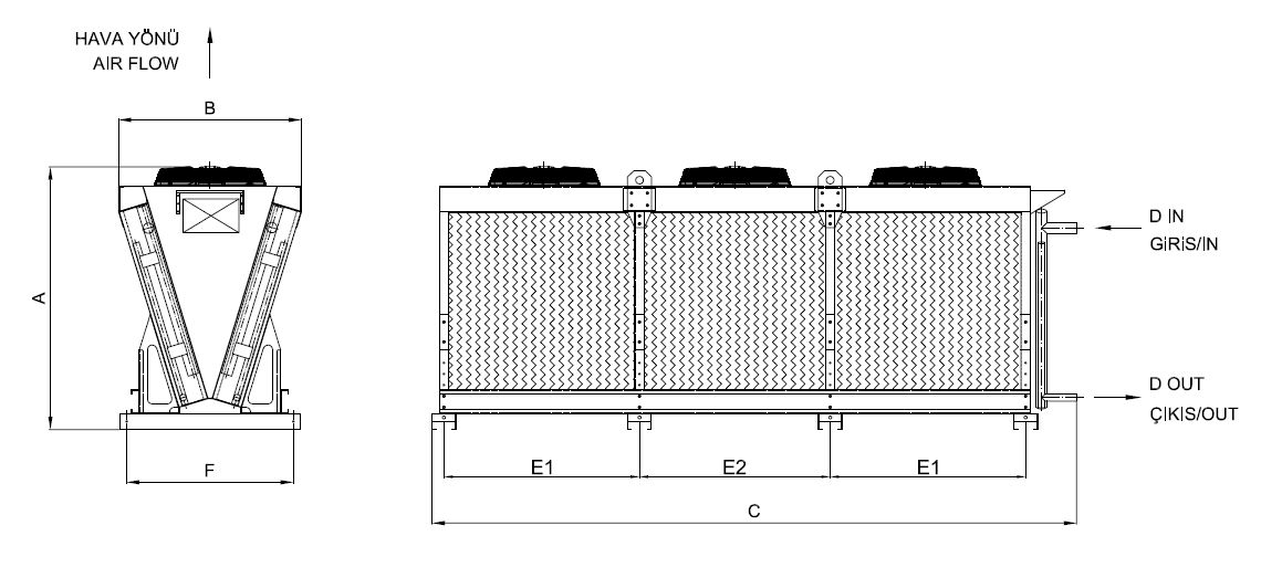 رسم الأبعاد للطراز KC-363AC5-B01 C