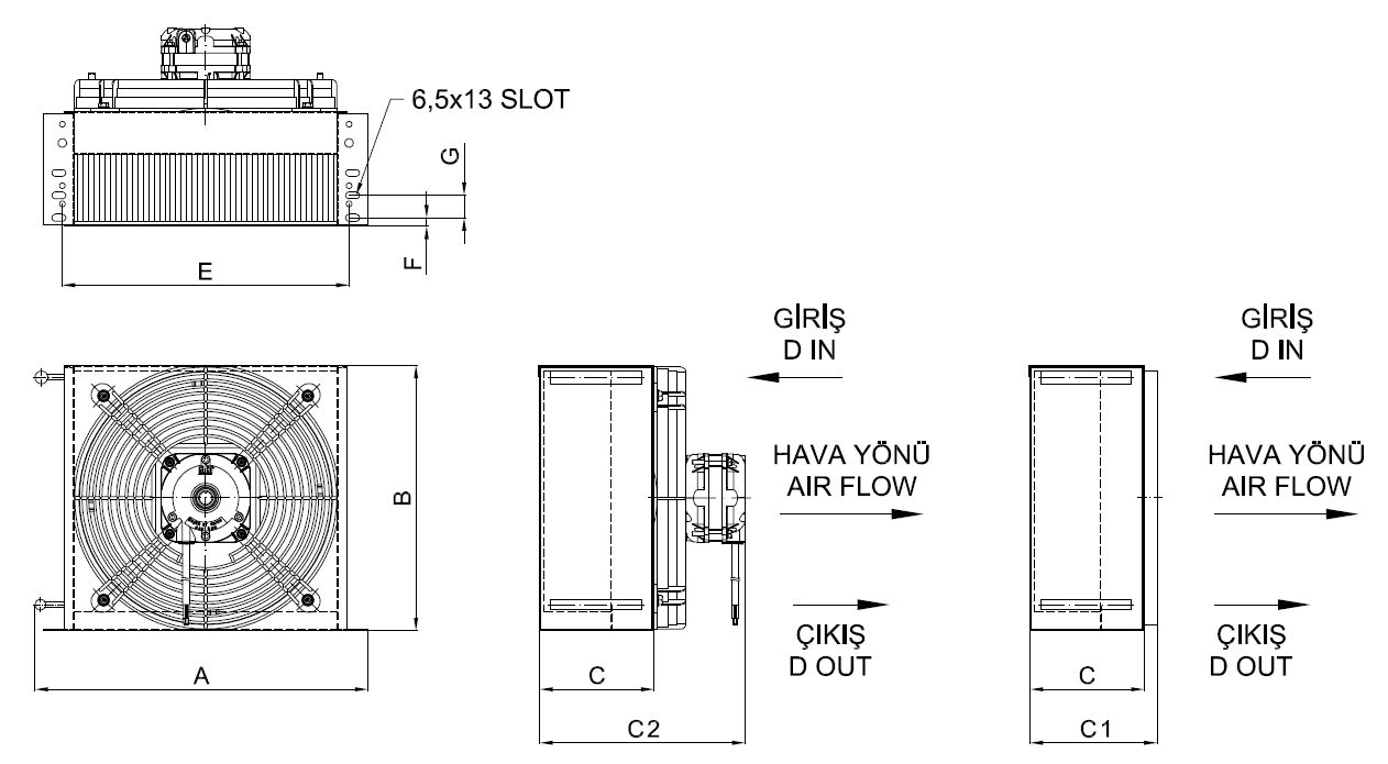 Dimension drawing of KT-t-125AA4-B04 C