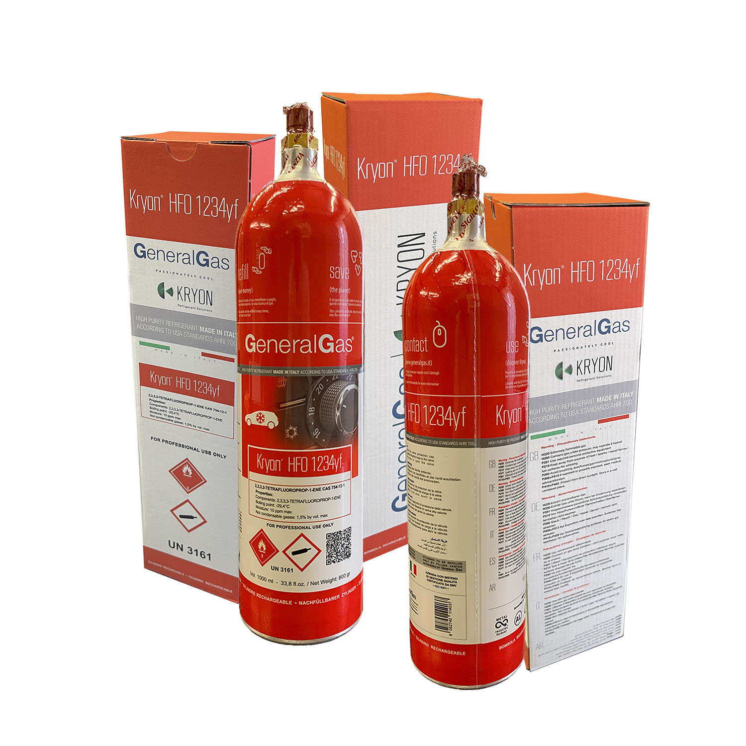 اسطوانة فريون ايطالي بالمحبس 1234YF-800gm